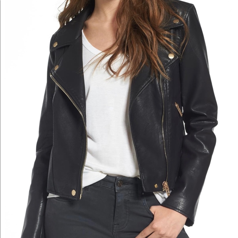 BLANK NYC faux leather Moto Jacket